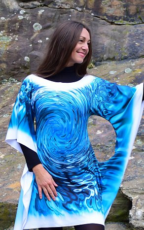Šaty s křídly modré